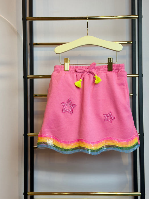 Stars & Colorful Sequin Trim Skirt Set