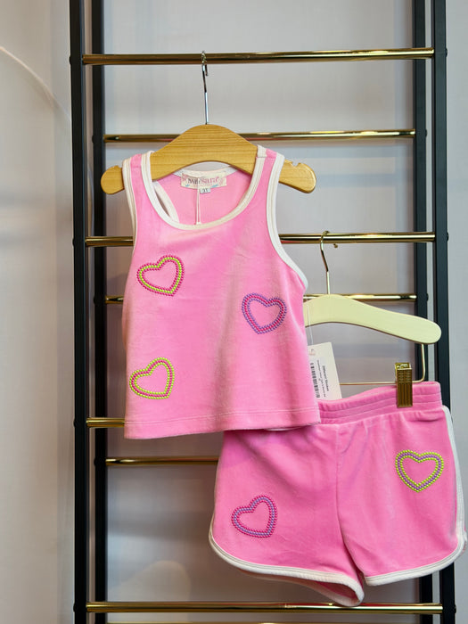 Sweetheart Velour Tank & Shorts Set