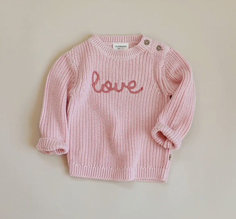 "Love" Embroidered Sweater image 3