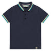 Navy Polo w/ Denim Shorts image 2