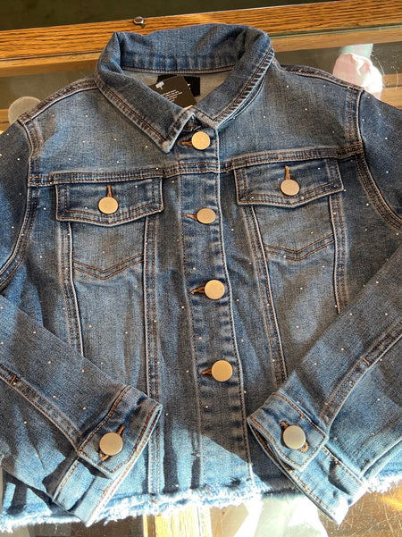 Rhinestone Studded Denim Jacket image 0