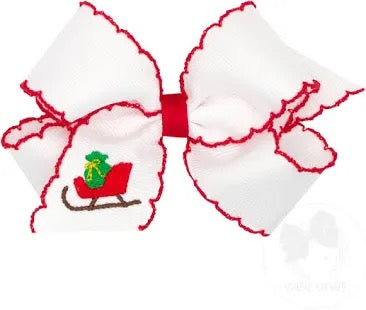 Embroidered Christmas Bow image 0