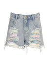 Sparkle & Shine Sequin Denim Shorts image 0