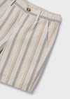 Khaki Striped Shorts & White Button Down image 2