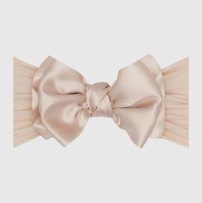 Baby Bling Satin FAB soft nylon headband with satin bow