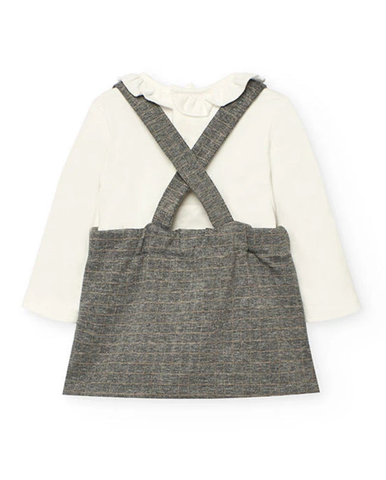 Pinafore Ruffle Dress Set w/ Tights