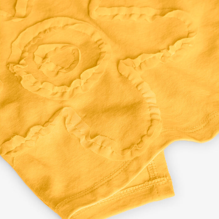 Golden Bloom Top & Pleated Denim Skirt Set image 2