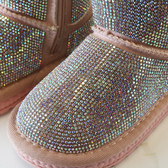 Pink Holographic Rhinestone Boot image 2