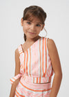 Striped One-Shoulder Top & Matching Shorts Set image 4