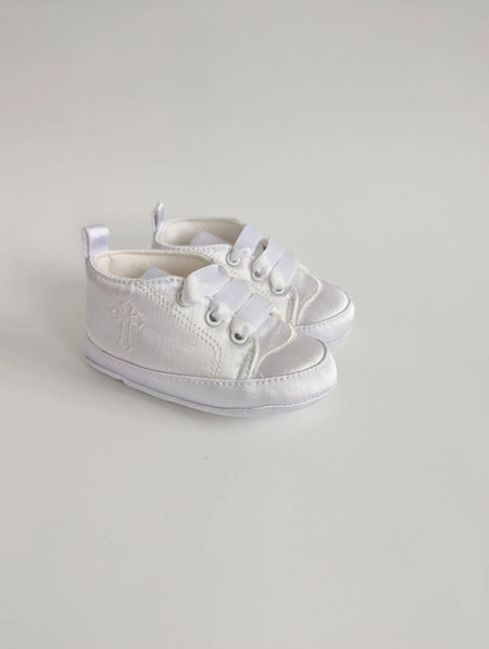 Boys Satin Embroidered Cross Shoe image 1