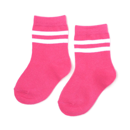 Hot Pink Stripe Skater Girl Midi Sock image 0
