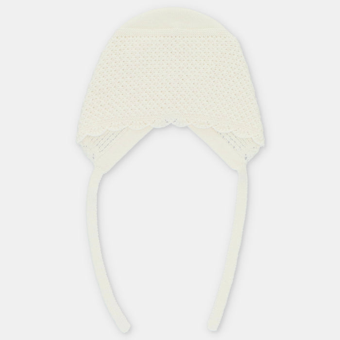Knit Scallop Hem Bonnet image 0