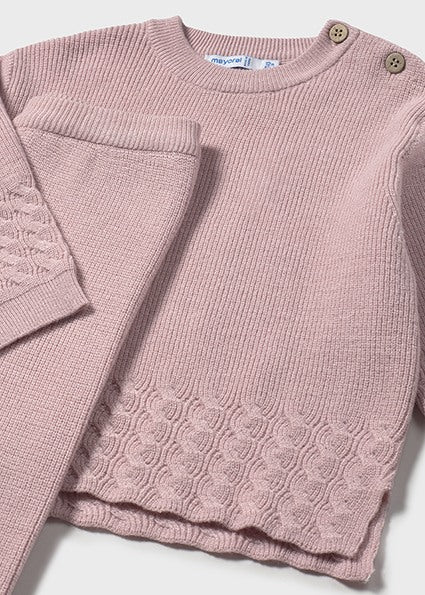 Textured Knit Blush 2-Piece Set