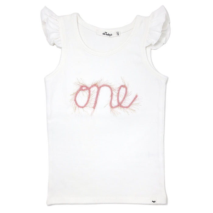 Script Birthday Flutter Sleeve Tank image 0