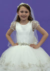 Elenor - Diamond White w/ Veil & Headband 2025 Bella Bow image 2