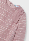 Mauve Dress w/ Sequin & Stitching Details image 1