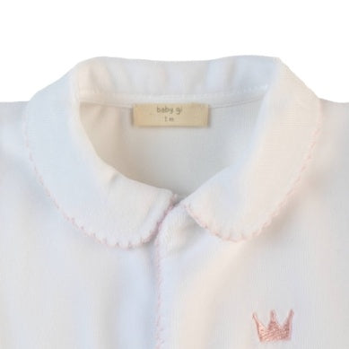 Crown Embroidered Footie