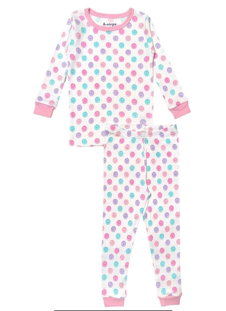Pink Smileys 2pc Pajamas image 0