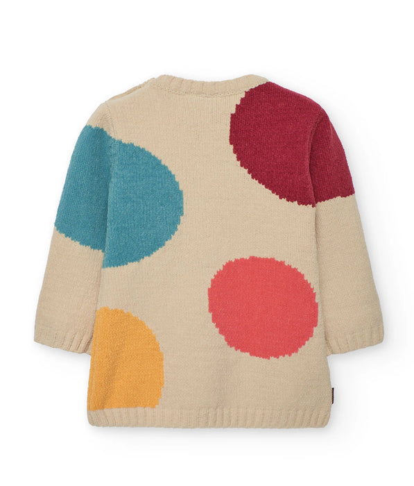 Rainbow Dot Sweater Dress & Tights Set