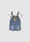 Denim Bear Overall Set image 2