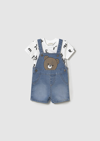 Denim Bear Overall Set image 2