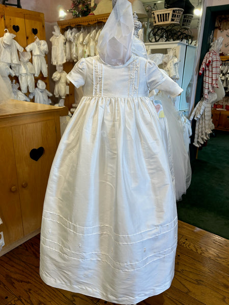 Pure Silk Short Sleeve Rosette Gown image 0