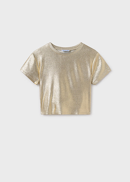 Metallic Shine Cropped T-Shirt image 4