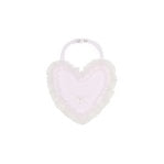 Pink Ruffle Footie & Heart Bib Set