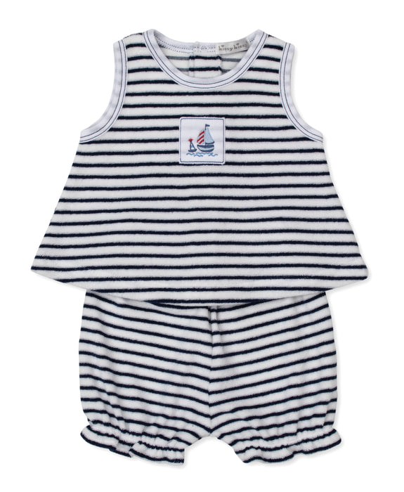 Kissy Kissy Navy Striped Sailboat Coverups 1pc or 2pc