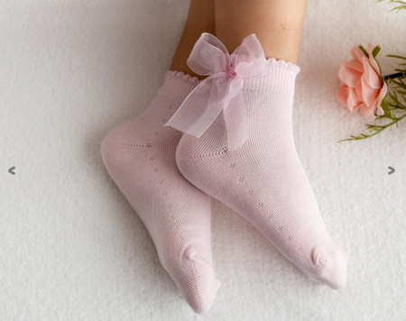 Chiffon Bow Socks image 0