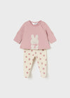 Pink Polka Dot Bunny 2pc Footie image 0