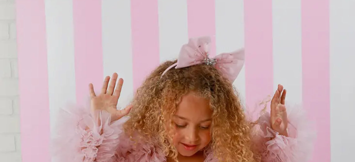 Tiara Pink Bow Headband image 0