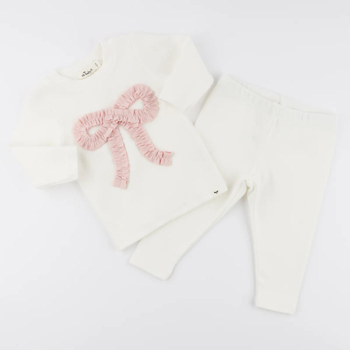 Pink Ruffle Bow 2pc image 0