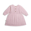 Light Pink Pointelle Knit Dress image 1