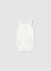 Baby Girls’ Pointelle Knit Camisole Bodysuit – White image 2