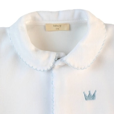 Crown Embroidered Footie