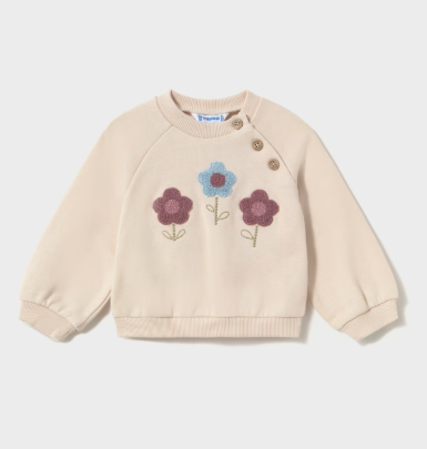 Toddler Beige Sweatsuit with Purple Fur Vest
