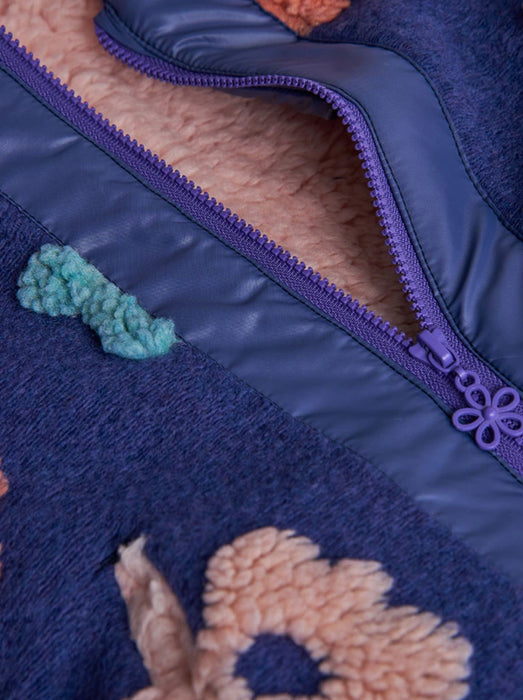 Floral Sherpa Zip Jacket