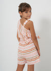 Striped One-Shoulder Top & Matching Shorts Set image 5