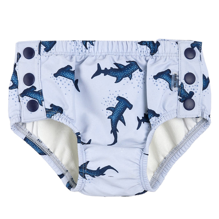 Shark Attack Swim Diaper Cover & Water Shoes Set image 0
