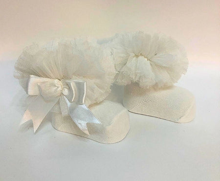 Girls Ruffle Bow Socks image 0