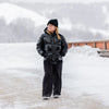 Black Glitter Puffer Coat image 2