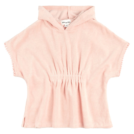 Blush Pink Hooded Terry Swim Cover-Up image 0