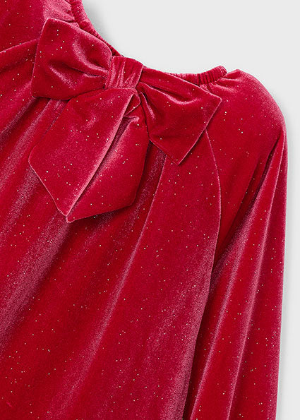 Sparkle Velour Bow Dress
