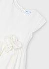 Ivory Faux Silk Dress image 1