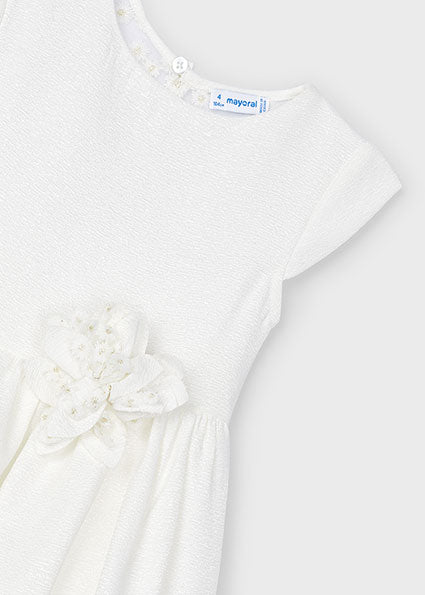 Ivory Faux Silk Dress image 1