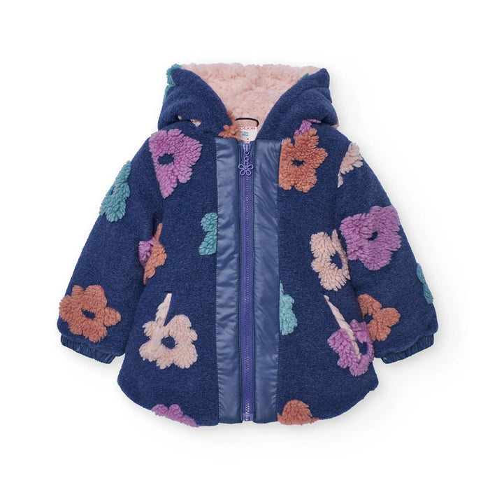 Floral Sherpa Zip Jacket