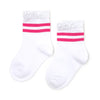 Pink Stripe Lace Top Skater Girl Midi Sock image 0