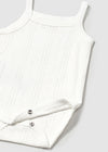 Baby Girls’ Pointelle Knit Camisole Bodysuit – White image 0