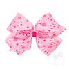 Pink Printed Christmas Bows image 1